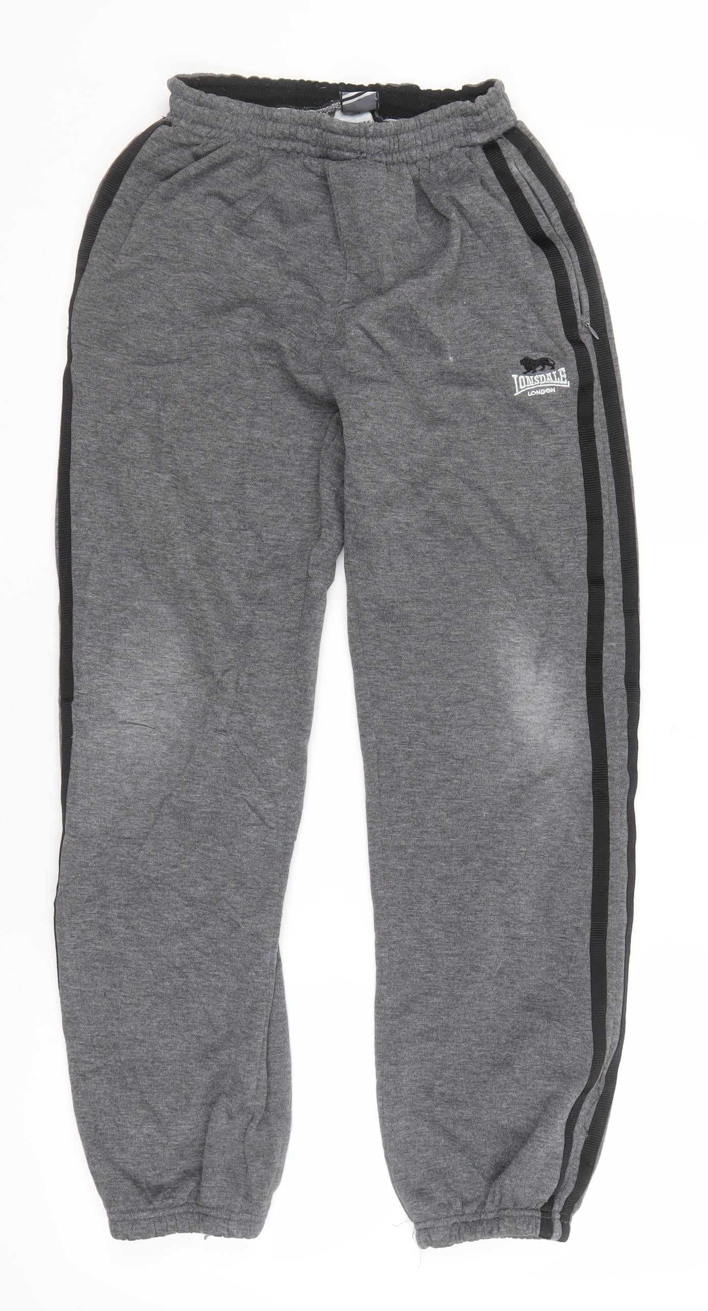 Lonsdale Boys Grey Jogger Trousers 13 Years