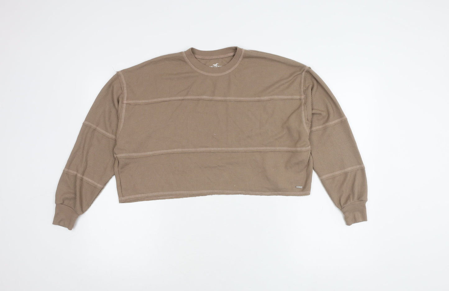 Womens UK Size XS Hollister Beige Pullover Jumper