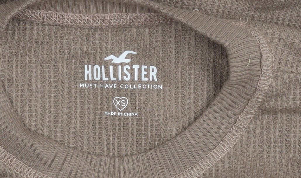 Womens UK Size XS Hollister Beige Pullover Jumper