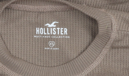 Womens UK Size XS Hollister Beige Pullover Jumper
