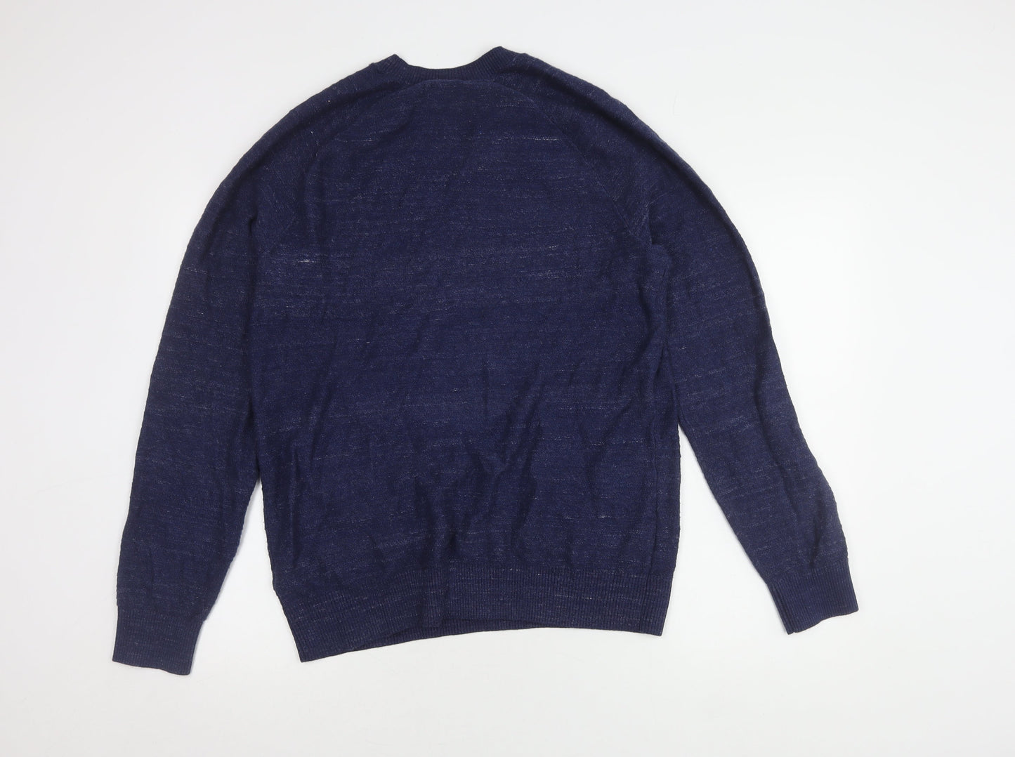 GAP Men's Medium Blue Cotton Pullover Jumper