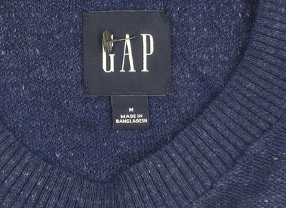 GAP Men's Medium Blue Cotton Pullover Jumper