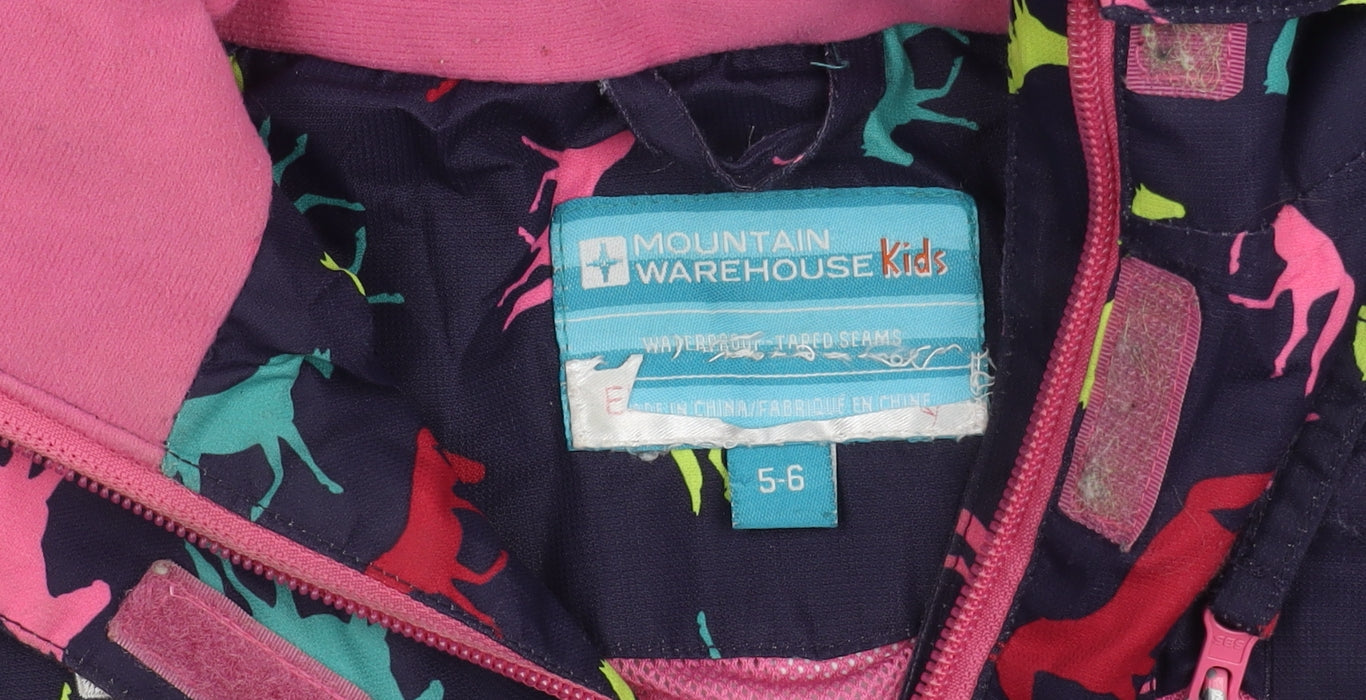 Mountain Warehouse Girls Multicoloured Animal Print Rain Coat