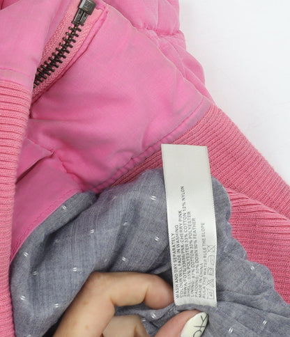 Fat Face Women's Pink Puffer Waistcoat Vest Size 12