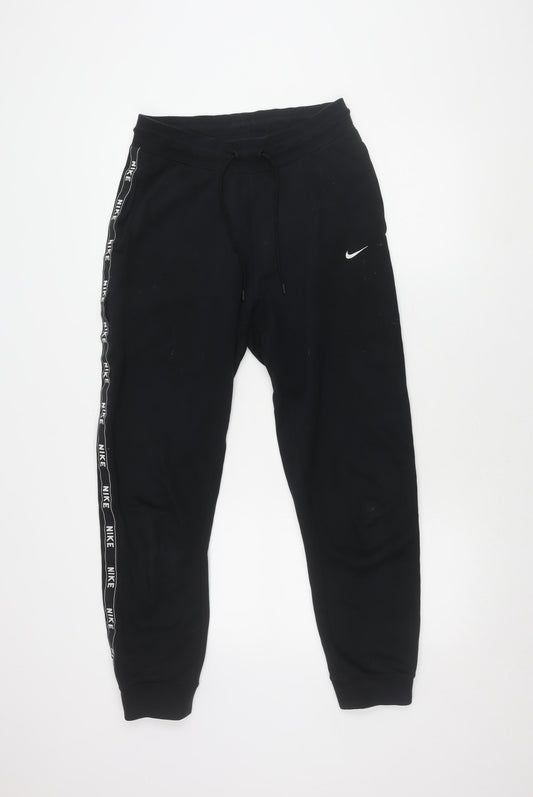 Nike Men's Black Jogger Trousers - Size S, Elastic Waist