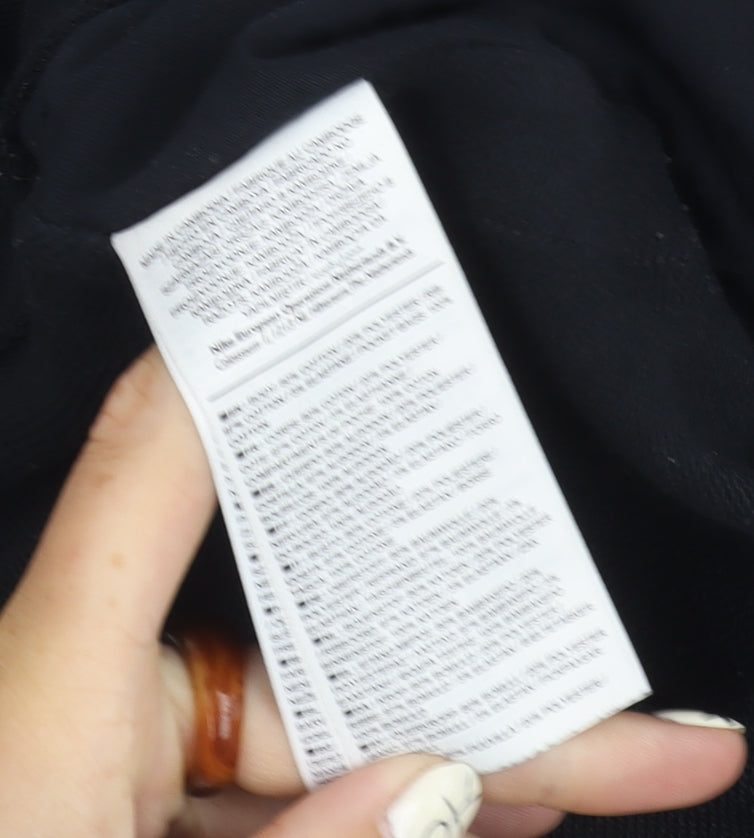 Nike Men's Black Jogger Trousers - Size S, Elastic Waist