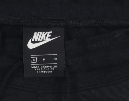 Nike Men's Black Jogger Trousers - Size S, Elastic Waist