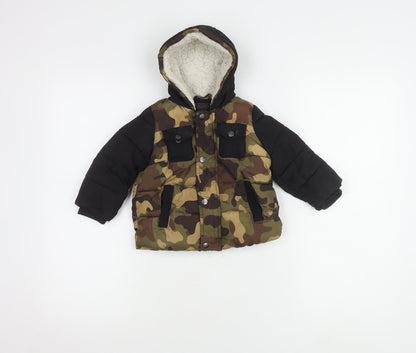DKNY Unisex Baby Camouflage Puffer Jacket 12M
