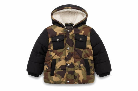 DKNY Unisex Baby Camouflage Puffer Jacket 12M
