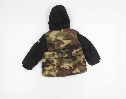 DKNY Unisex Baby Camouflage Puffer Jacket 12M