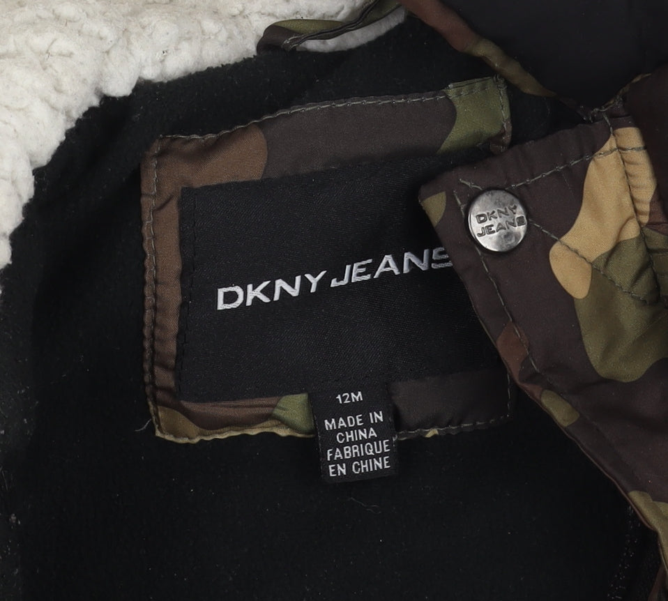 DKNY Unisex Baby Camouflage Puffer Jacket 12M