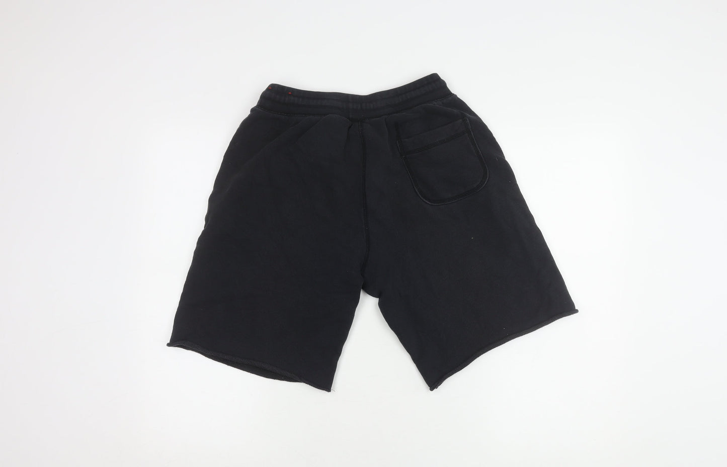 Nike Men Black Sweat Shorts M Casual Drawstring Logo