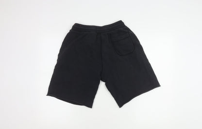 Nike Men Black Sweat Shorts M Casual Drawstring Logo