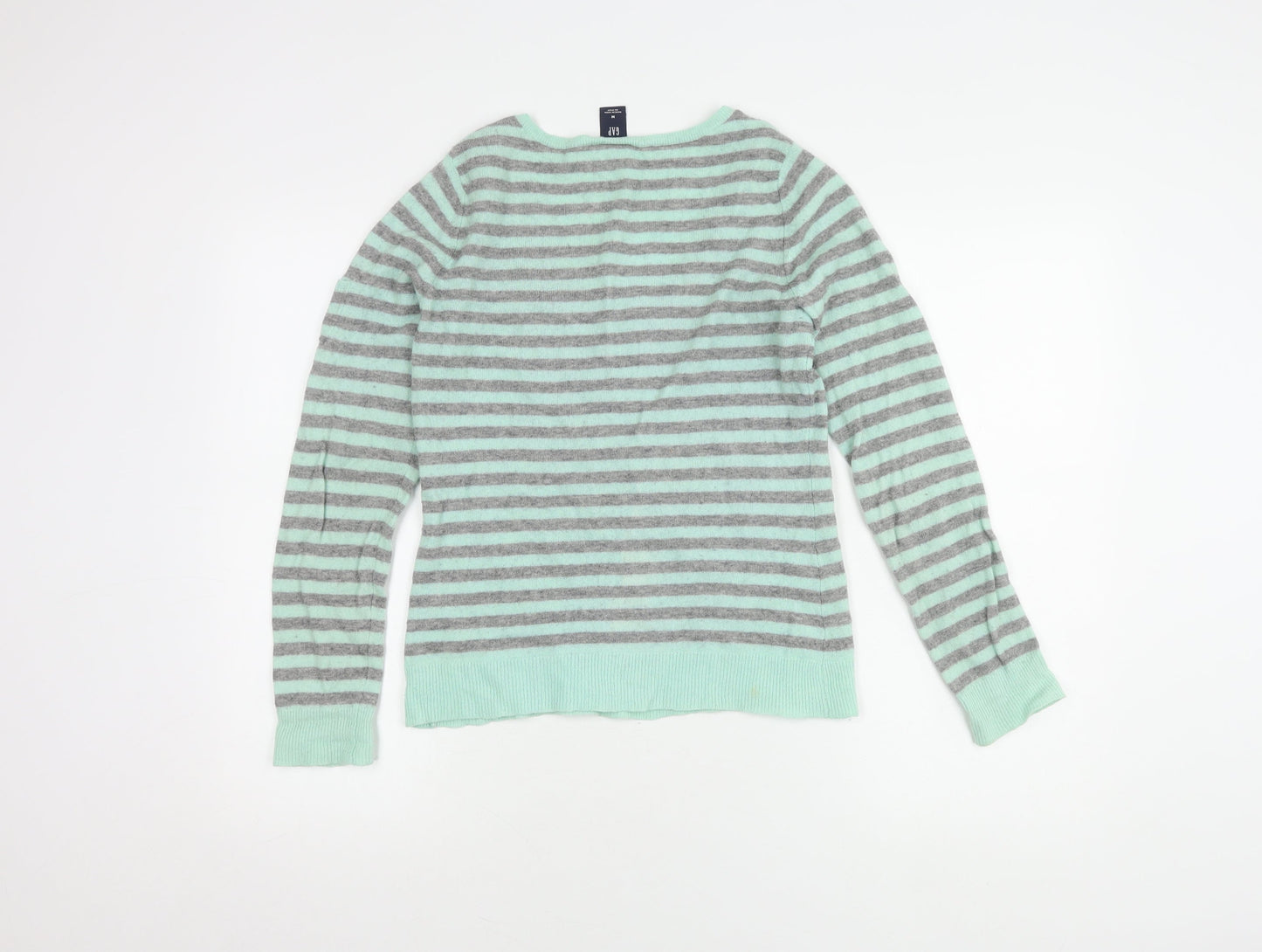 GAP Women's Striped Henley Jumper Multicoloured M