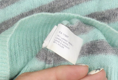 GAP Women's Striped Henley Jumper Multicoloured M