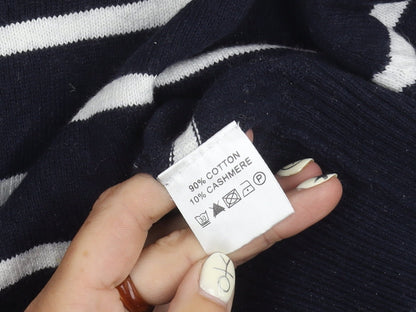 Howick Men's XL Blue Striped Cotton Cashmere Jumper