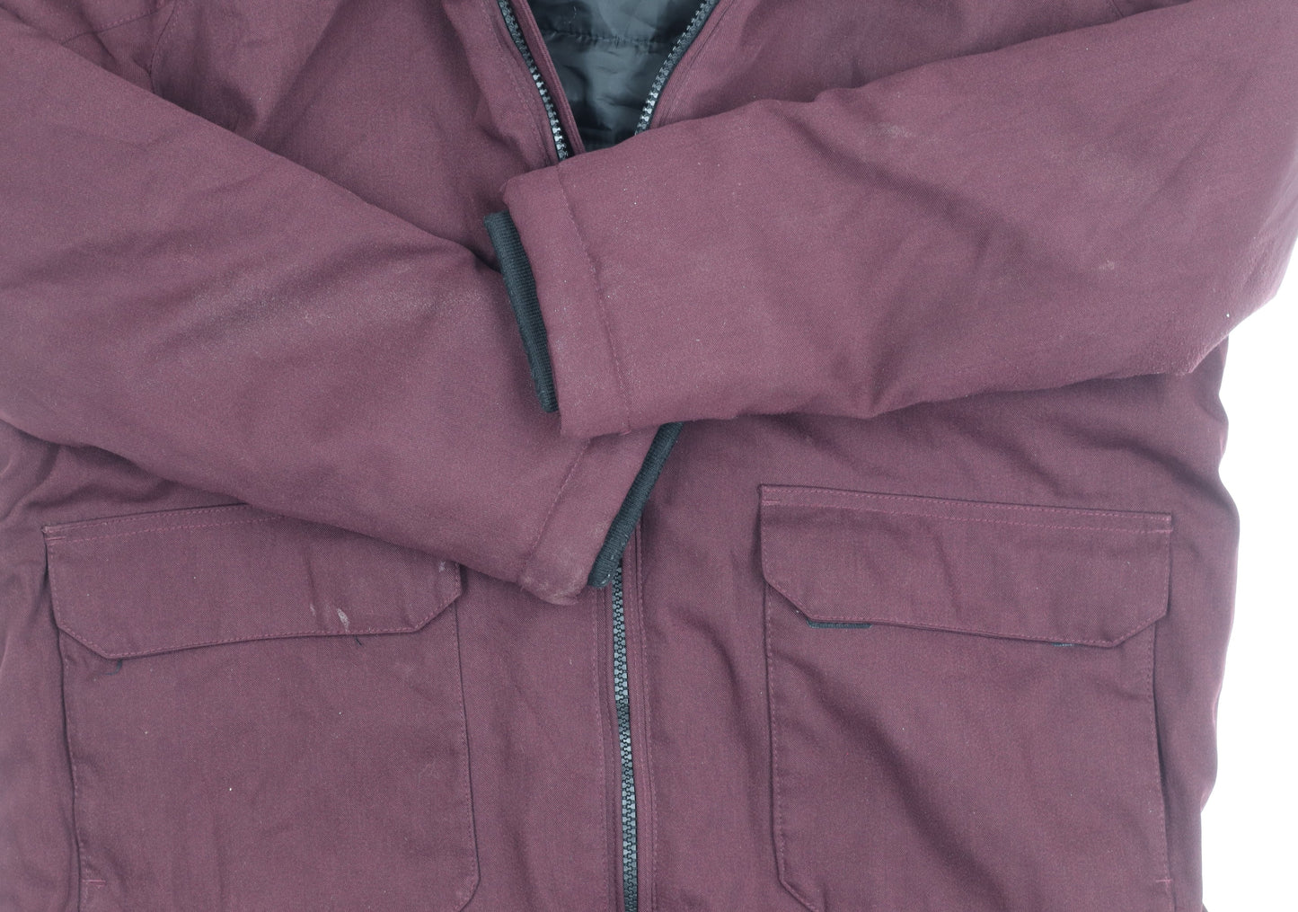 TOG24 Boys Red Parka Jacket, Size 164, Winter Ready