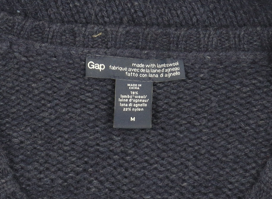 Gap Men's Blue Wool Pullover Jumper - Size M
