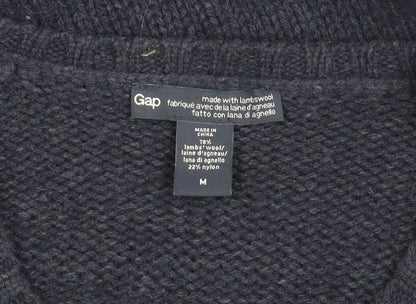 Gap Men's Blue Wool Pullover Jumper - Size M