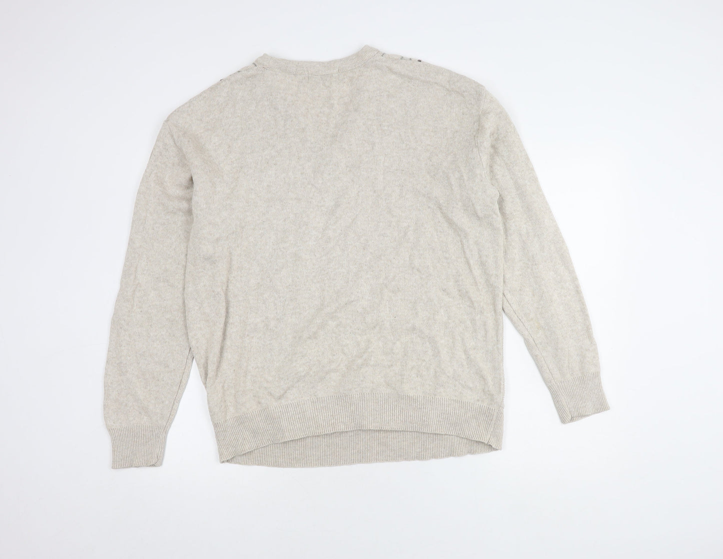 Greenwoods Men's Beige V-Neck Pullover Jumper L