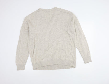 Greenwoods Men's Beige V-Neck Pullover Jumper L