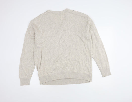 Greenwoods Men's Beige V-Neck Pullover Jumper L