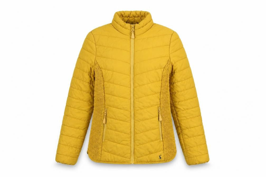 Womens UK Size 10 Joules Yellow Puffer Jacket