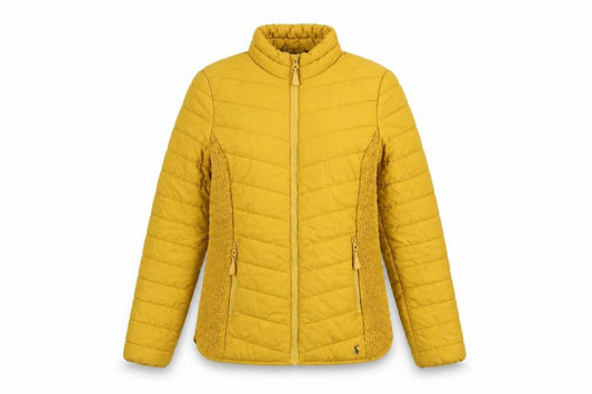 Womens UK Size 10 Joules Yellow Puffer Jacket