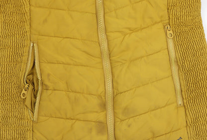 Womens UK Size 10 Joules Yellow Puffer Jacket