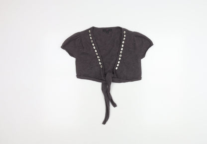 Jasper Conran Women's Grey Shrug, Size 10, Beaded Accents