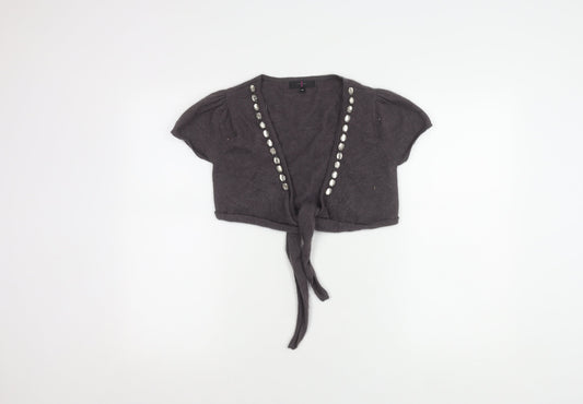 Jasper Conran Women's Grey Shrug, Size 10, Beaded Accents