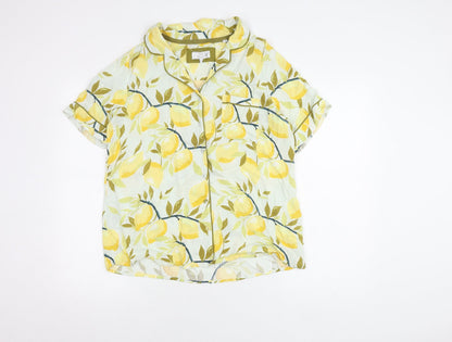 Fatface Women's Yellow Floral Pyjama Top Size 12