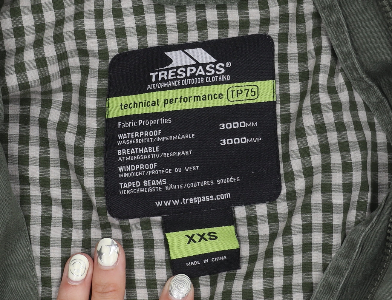 Womens UK Size 2XS Trespass Green 3-in-1 Jacket