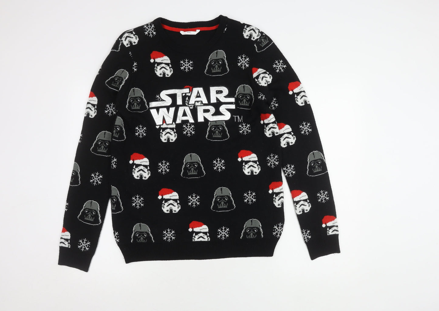 Marks and Spencer Teens Black Star Wars Christmas Jumper