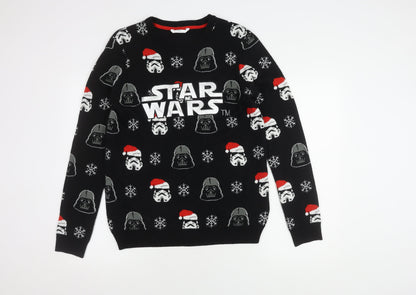 Marks and Spencer Teens Black Star Wars Christmas Jumper