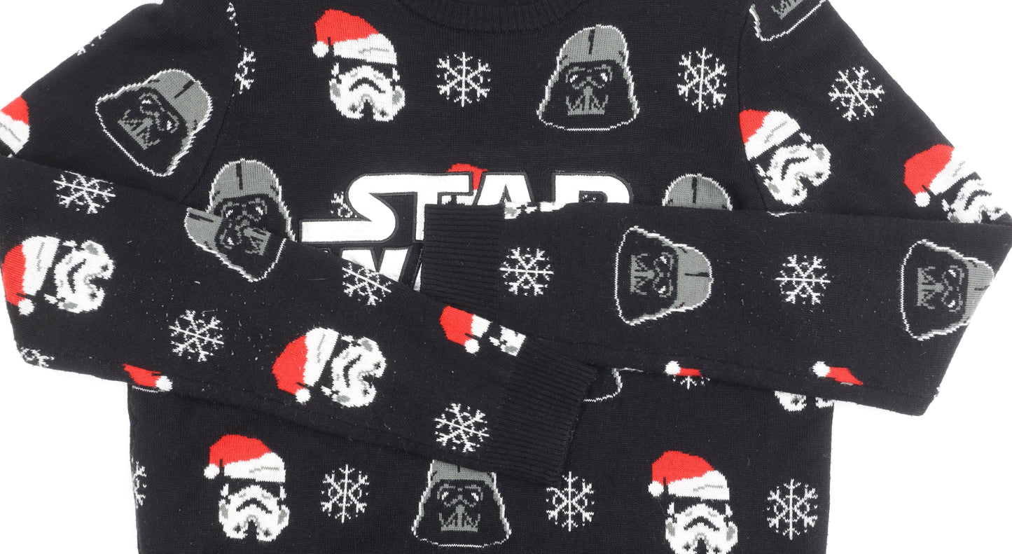 Marks and Spencer Teens Black Star Wars Christmas Jumper
