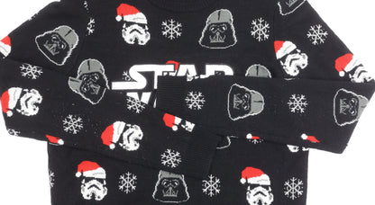 Marks and Spencer Teens Black Star Wars Christmas Jumper