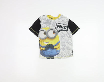 Illumination Boys Minions Graphic T-Shirt, 7-8 Years, Black/Multicoloured
