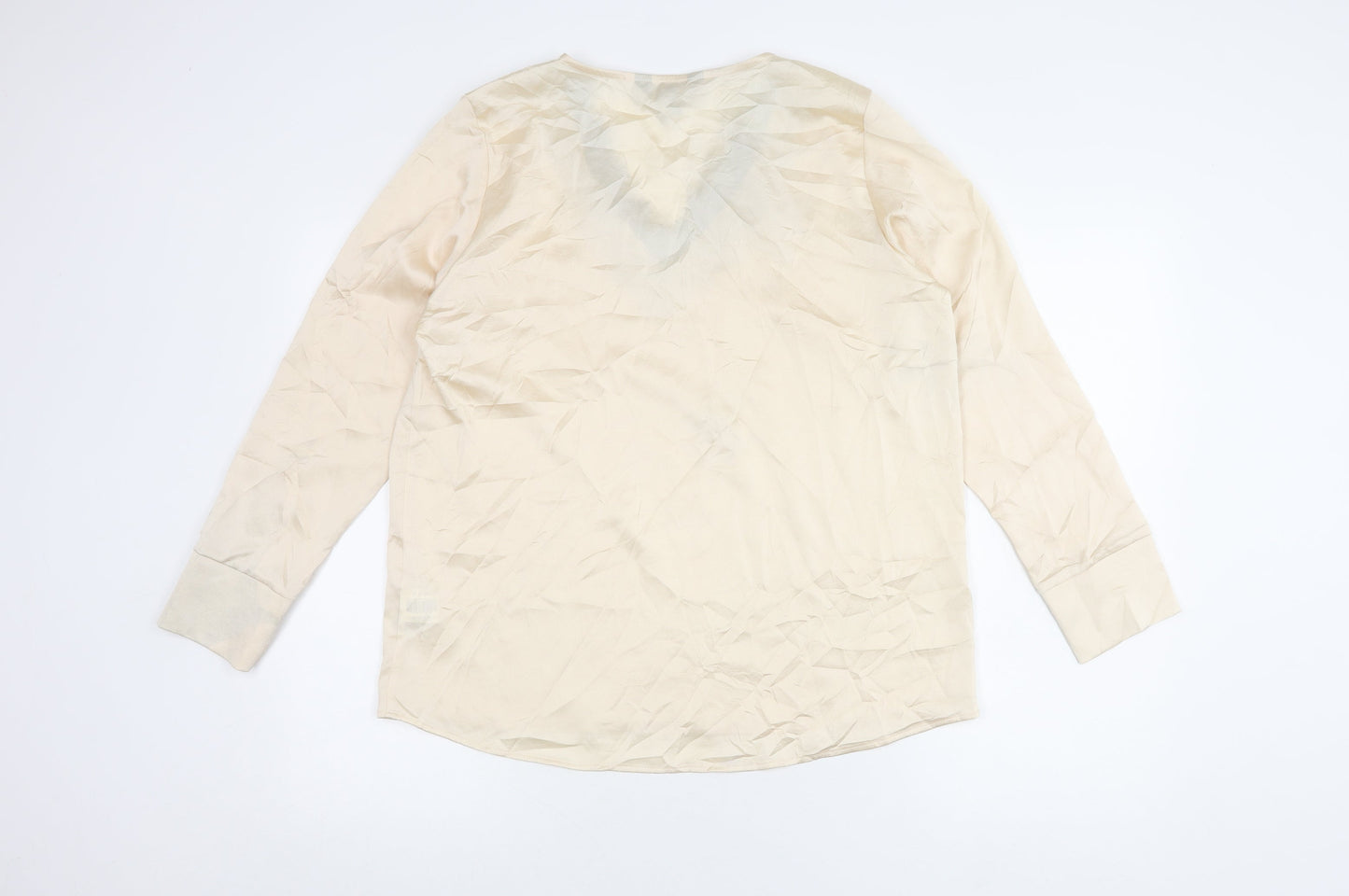 Womens UK Size 14 Lipsy Beige Basic Blouse