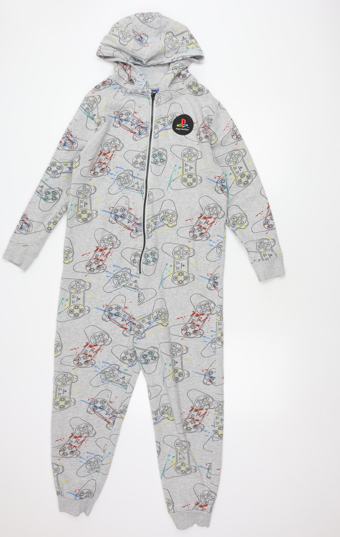 Next Boys Grey PlayStation One Piece Long Sleeve