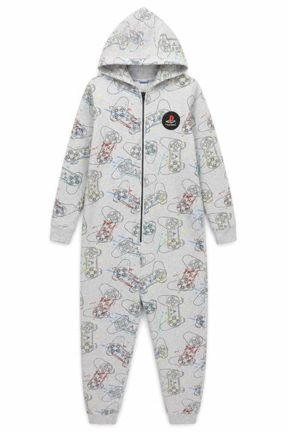 Next Boys Grey PlayStation One Piece Long Sleeve