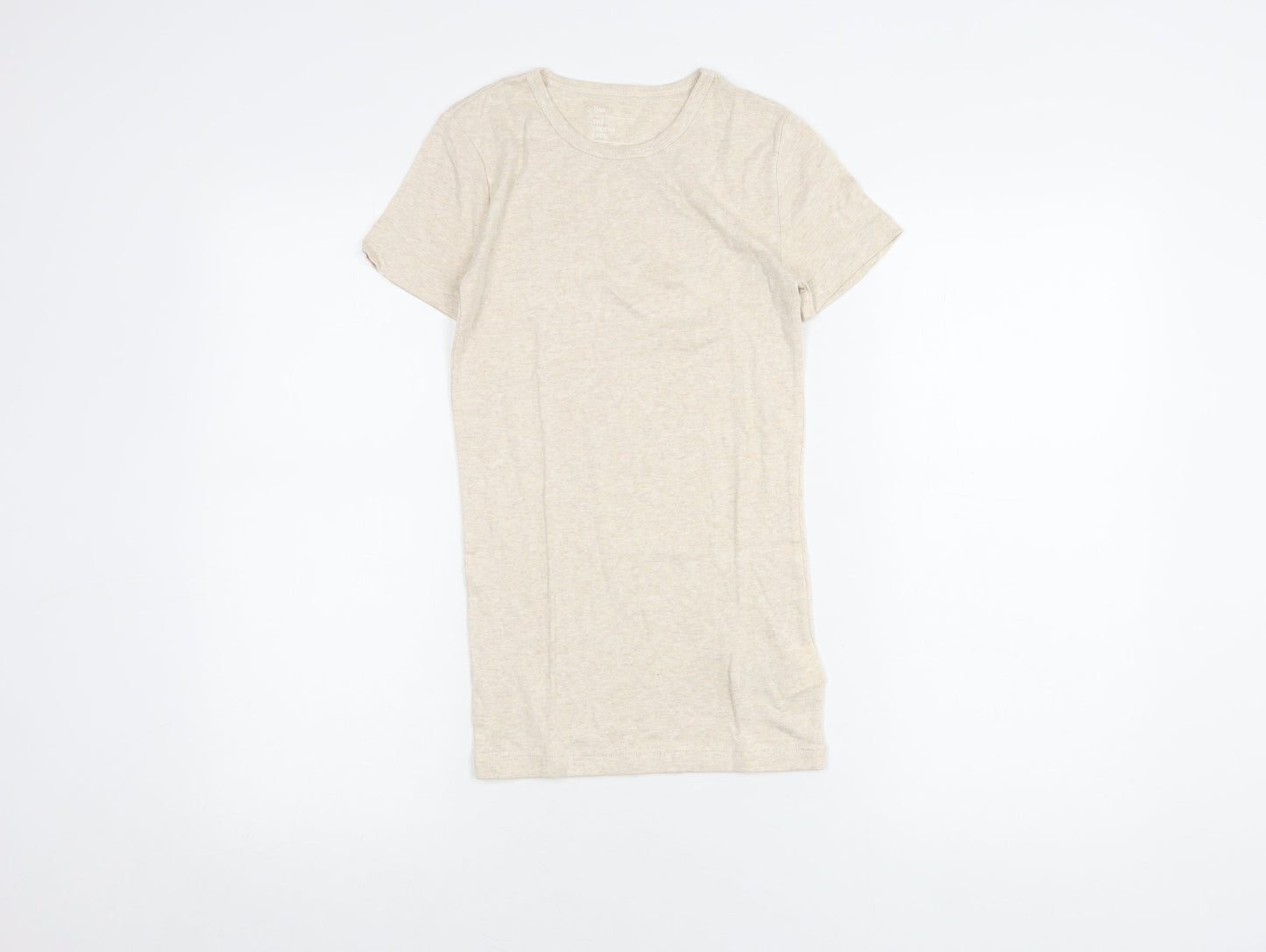 Womens UK Size XS Gap Beige Basic T-Shirt