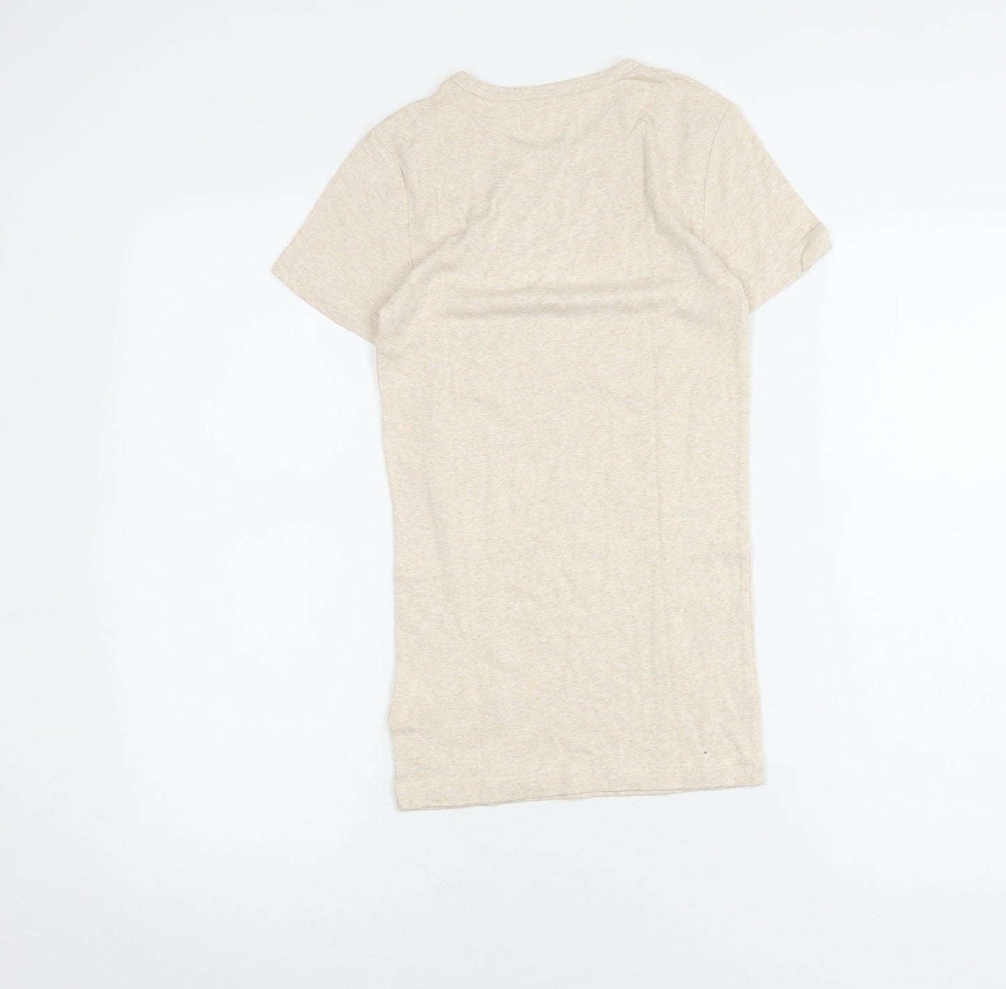 Womens UK Size XS Gap Beige Basic T-Shirt