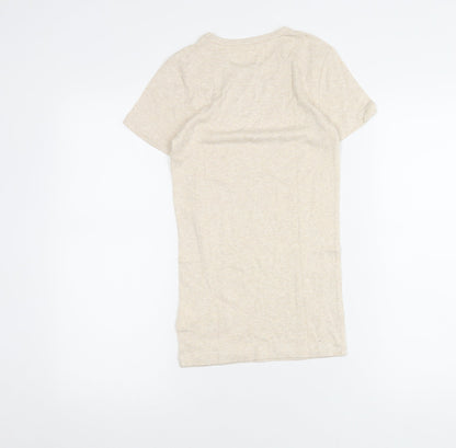 Womens UK Size XS Gap Beige Basic T-Shirt
