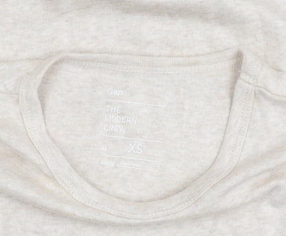 Womens UK Size XS Gap Beige Basic T-Shirt