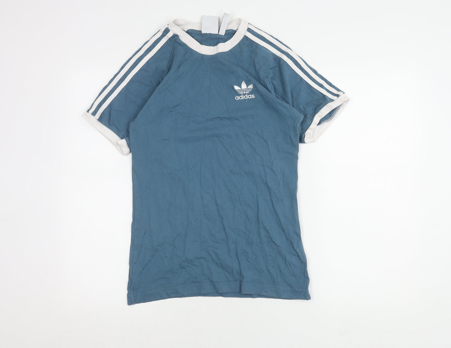 Adidas Men's Blue XS Cotton Logo T-Shirt
