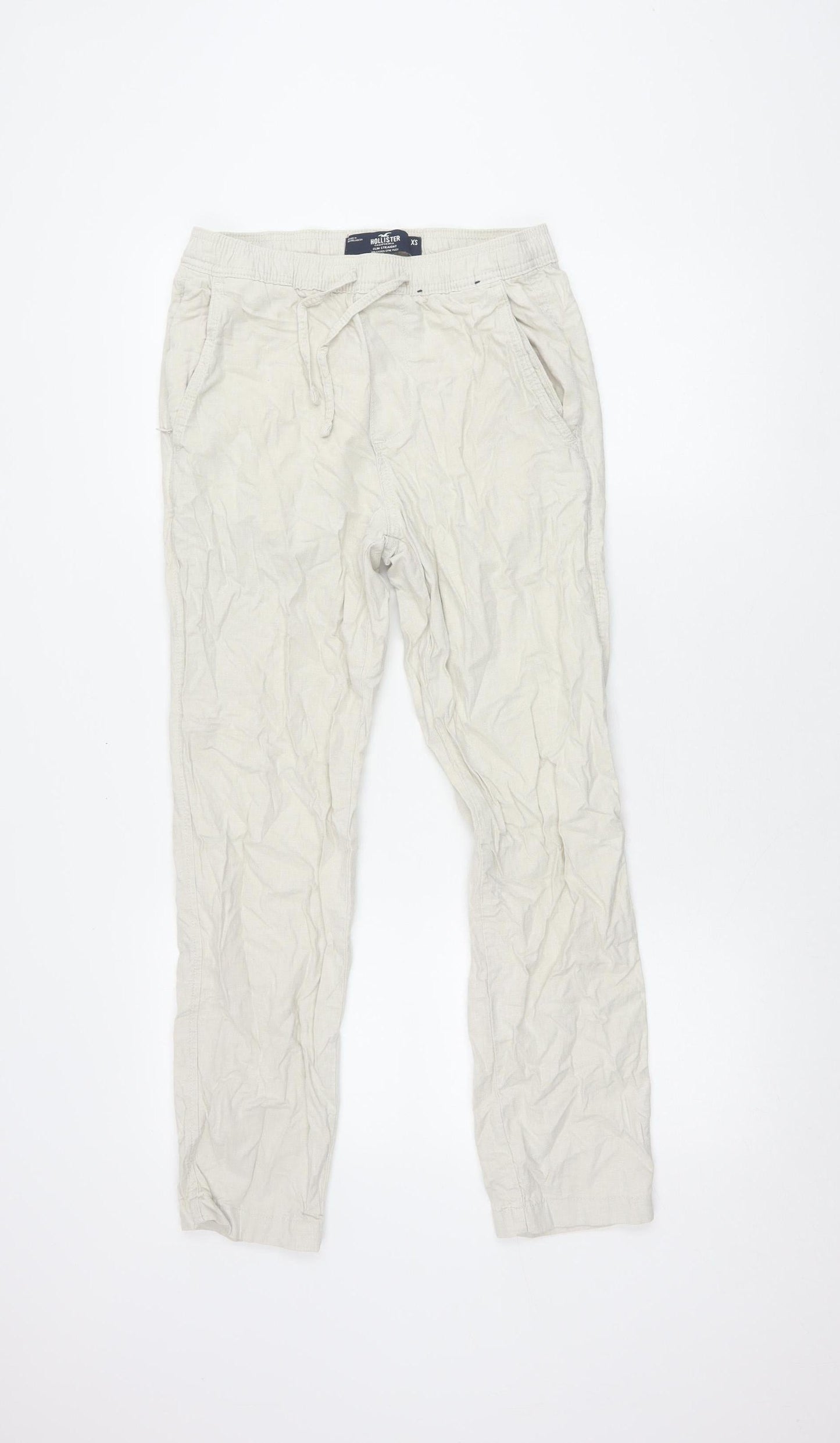 Hollister Men's Beige Slim Trousers XS Casual