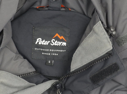 Mens UK Size S Peter Storm Black Rain Coat