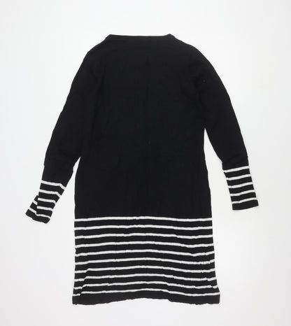 JoJo Maman Bébé Black M Women's Striped Shirt Dress
