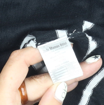 JoJo Maman Bébé Black M Women's Striped Shirt Dress